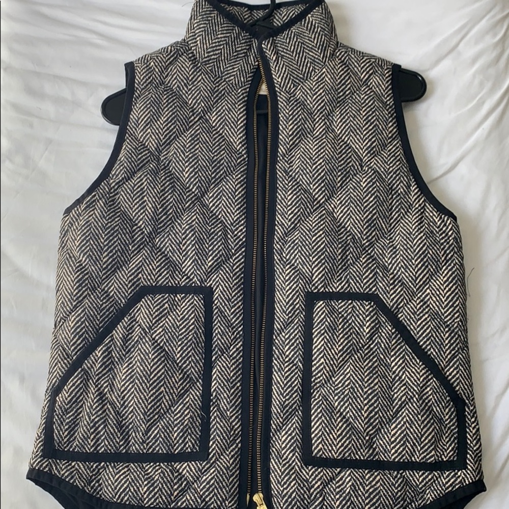 JCrew Herringbone Quilted Vest